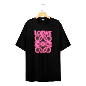 Loewe Neon T Shirt Black / Fluo Pink